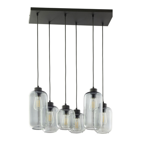 MARCO GRAPHITE Glas+Metall Graphit Loft Hängeleuchte 6xE27 1027 TK Lighting