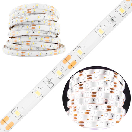 LED-Strip, LED-Streifen 12V 24W 300LED 2835 8mm 5m IP65 neutral LUMILED