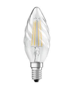 LED-Lampe E14 BW35 3.4W = 40W 470lm 4000K Neutral 300° CRI90 Glühfaden OSRAM SUPERSTAR+ Dimmbar