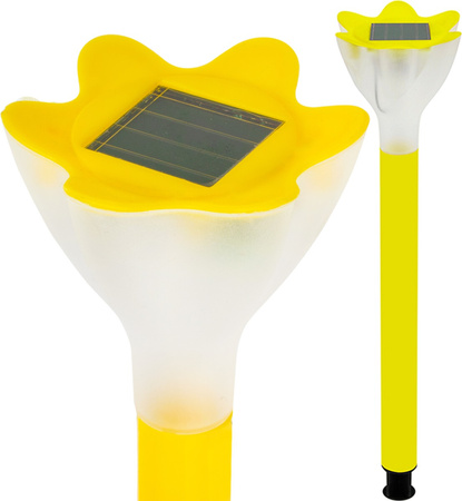 LED solarbetriebene Gartenlampe TULIPANEK gelb GOLDLUX (Polux)