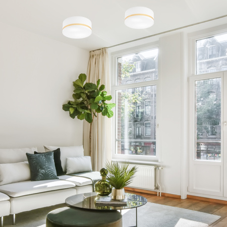 Plafond LED-Deckenleuchte GLORIA 2xE27 Weiß LM-2.202 Lamkur