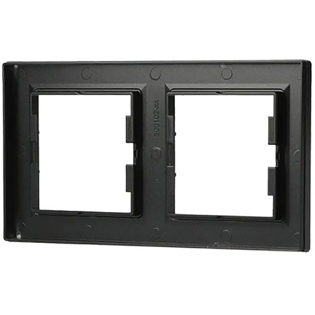 2-fach horizontaler Rahmen für die Doppel-Asphora-Steckdose Anthrazit