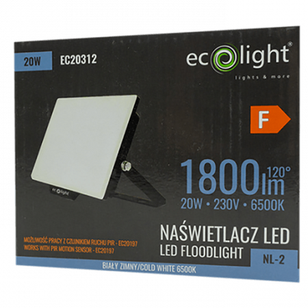LED Strahler 20W 6500K 1800lm IP65 Ecolight