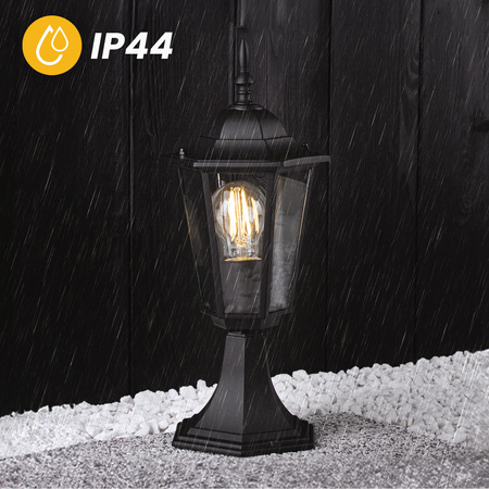 Gartenleuchte E27, Gartenlaterne 40cm Schwarz BELLIS LUMILED