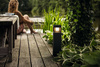 LED-Gartenleuchte für den Außenbereich PARTERRE myGarden 8W 2700K IP44 Mast 40cm Schwarz PHILIPS