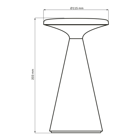 Dekorative LED-Tischlampe für den Außenbereich 1.8W 160lm 2700K Warmweiß IP44 Dimmbar Paros Sanico Goldlux