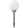 LED-Solar-Gartenlampe WHITE BALL 20cm betrieben 3500K warm + RGB GOLDLUX (Polux)