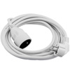 Stromverlängerungskabel Stecker - Steckdose mit Erdung 5m 3x1,5mm 16A Weiß ECOLIGHT