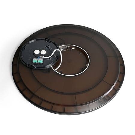 LED-Gartenanbauleuchte 44W 4800lm 4000-6500K CCT 140° Rund IP54 Schwarz Videx