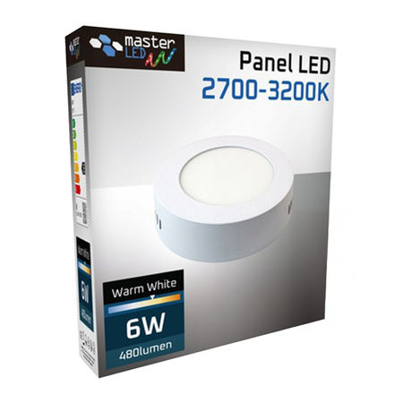 LED-Panel Deckenleuchte 6W 480lm 2700K warmweißes Anbaugehäuse Rund weiß Proma Masterled