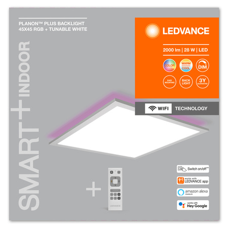LED-Panel 28W RGB CCT SMART+ WiFi PLANON 450X450 LEDVANCE