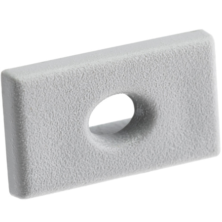 Endkappe für Aufputzprofil KM35, mit Loch Kunststoff Grau LUMILED