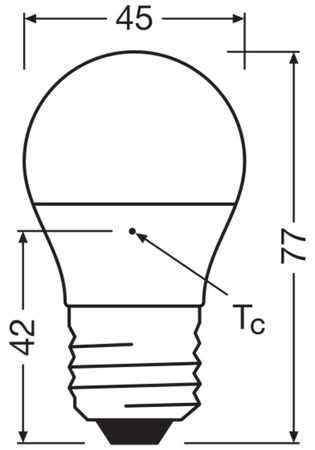 E27 P45 LED Lampen 5W = 40W 470lm 2700K Wärme 200° OSRAM STAR Filament