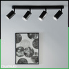 Wandleuchte LED Spot Reflektor 4x GU10 IP44 ADERO Schwarz Lumiled