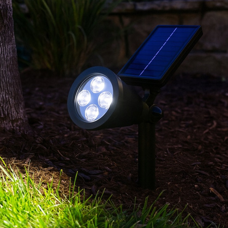 LED Solar Gartenlampe Reflektor 2W Kalt IP65 Dämmerungssensor