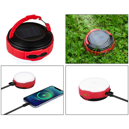 Wiederaufladbare Camping-Taschenlampe 500lm 3000K-6500K Solar USB-C Powerbank VA0100 VAYOX