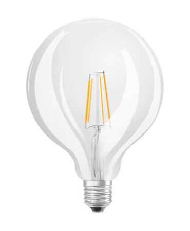 E27 G125 LED Lampen 4W = 40W 470lm 2700K Warm 300° OSRAM Retrofit Filament