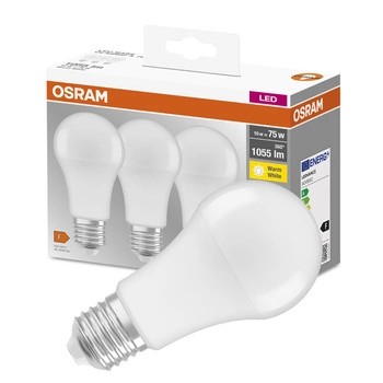 3x LED Lampen E27 A60 10W = 75W 1055lm 2700K Warm 200° OSRAM Sockel