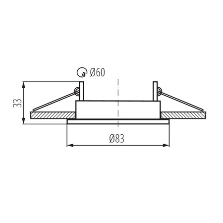ALOR GU10/GU5.3 Kreisförmige schwarze KANLUX Deckeneinbauleuchte