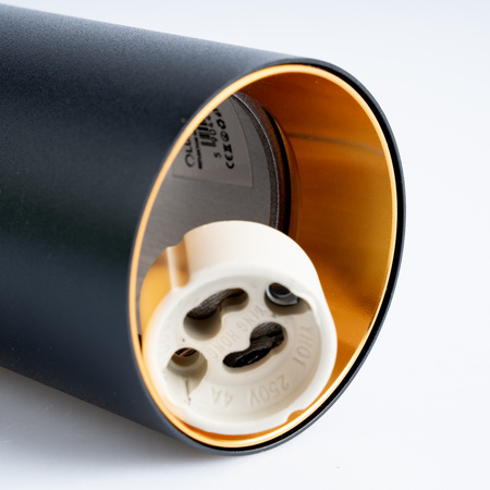 1-Phasen Strahler GU10, Schieneinstrahler Schwarz und Gold SAGI LUMILED