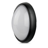 LED Deckenaufbauleuchten Deckenleuchte 12W 3000K 840lm IP54 Oval Schwarz VT-8010 V-TAC