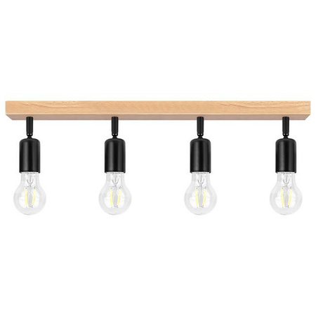 Spot Tuba Deckenleuchte Reflektor Halogen Leuchte 4x E27 Moving Schwarz Braun Eos Masterled