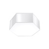 SUNDE 2xE27 LED-Deckenleuchte 11cm Sechseckleuchte Weiß SOLLUX
