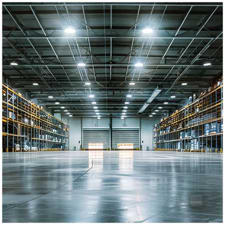 Hohe LED-Industrieleuchte 200W 24000lm 4000K Neutral Schwarz IP65 IK10 Graza Kobi