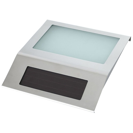 LED Solar Gartenlampe Beleuchtete Hausnummer Wandleuchte 6000K IP65 Sensor Silber