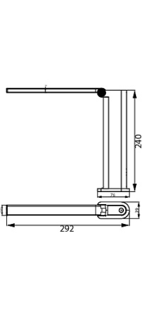 Schreibtischlampe LED AMBER 5W 4000K Dimmbar USB Schwarz PHILIPS