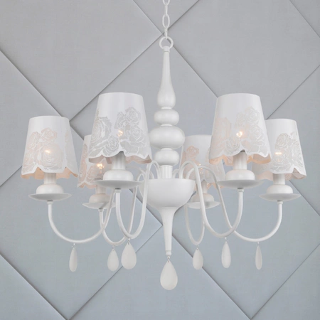 FABRIZIA Kronleuchter Hänge-Deckenleuchte 6xE14 120cm - GOLDLUX (Polux)