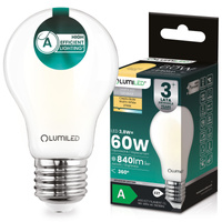 LED-Lampe E27 A60 3,8W 840lm = 60W 2700K warmweiß 360° Filament Energieklasse A LUMILED