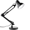 Schreibtischlampe E27, Zeichentisch-Schreibtischlampe mit Tischklemme Schwarz TOBI LUMILED