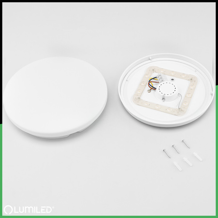 LED-Deckensegel 24W NOTUS 2 Rund IP44 38 cm LUMILED