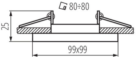 Quadratische Halogen-Deckenleuchte beweglich ALREN MR16 GU10Weiß IP20 Kanlux