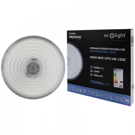 LED HIGHBAY 150W 15000lm 6500K Kalt IP65 PREMIUM Ecolight Pendelleuchte