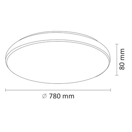 Plafond LED-Deckenleuchte 100W 11200lm CCT 115° Weiß Dimmbar Pilot Pirius Sanico Goldlux