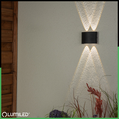 Wandleuchte Außen, Garten-Wandleuchte IP54 4W nach oben und unten UBERO LUMILED