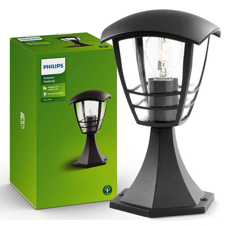 LED-Außengartenleuchte CREEK myGarden E27 IP44 Mast 30 cm Schwarz PHILIPS