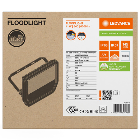 LED-Flutlicht 41W 6000lm 4000K IP66 Weiß LEDVANCE Flutlicht