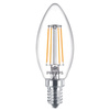 LED Lampen E14 B35 4,3W = 40W 470lm 2700K Warm Filament PHILIPS