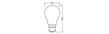 LED-Glühbirne A60 B22d 5.9W = 60W 806lm 6500K Kalt 300° STAR CLASSIC Osram