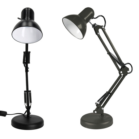 Schreibtischlampe Tisch E27 Verstellbar Stehend Anschraubbar Schwarz Kobi