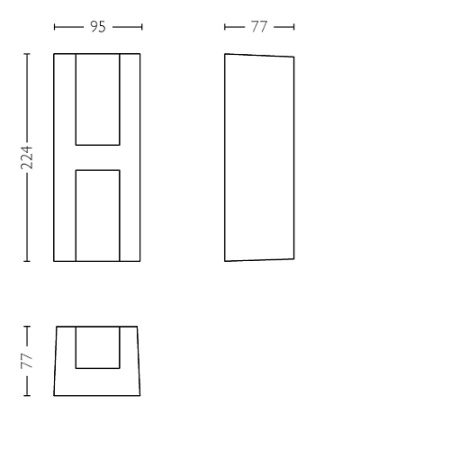 Gartenleuchte LED Wandleuchte SHADOW myGarden 2x4,5W 2700K IP44 Oben-Unten Anthrazit PHILIPS