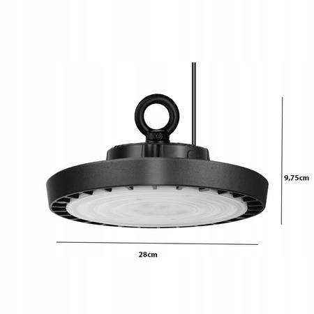 Industrielle LED-Hängelampe High Bay 150W 21000lm 5000K dimmbar IP65