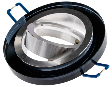 Glas-Einbaustrahler GU10, MR16 Einbauspot HALOGEN Runde beweglich Schwarz ARIAN LUMILED