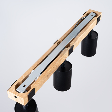 FAGER Deckenleuchte 3xGU10 Reflektor Moving Black Skandinavisch SOLLUX