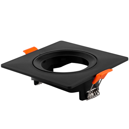 Einbaustrahler GU10, MR16 Einbauspot HALOGEN Quadrat beweglich Schwarz VENTUS LUMILED