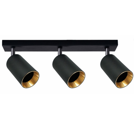 Lampenstreifen Decken- und Wand-LED-Leuchte 3 xGU10 MARIBEL Schwarz GOLDLUX (Polux)