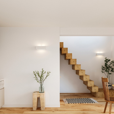 Wandleuchte VEGA E27 Up-Down Rechteckig Keramik Modern Weiß SOLLUX